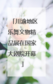 川渝地区乐舞文物精品展在国家大剧院开幕
