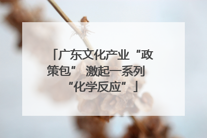 广东文化产业“政策包” 激起一系列“化学反应”