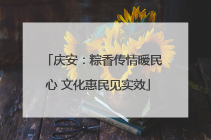 庆安：粽香传情暖民心 文化惠民见实效