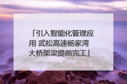 引入智能化管理应用 武松高速杨家湾大桥架梁提前完工