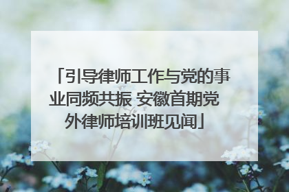 引导律师工作与党的事业同频共振 安徽首期党外律师培训班见闻