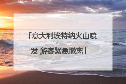 意大利埃特纳火山喷发 游客紧急撤离