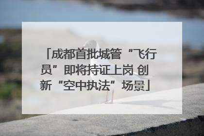 成都首批城管“飞行员”即将持证上岗 创新“空中执法”场景