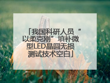 我国科研人员“以柔克刚”填补微型LED晶圆无损测试技术空白