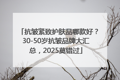 抗皱紧致护肤品哪款好？30-50岁抗皱品牌大汇总，2025莫错过
