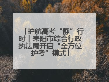 护航高考“静”行时丨耒阳市综合行政执法局开启“全方位护考”模式