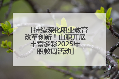 持续深化职业教育改革创新！山职开展丰富多彩2025年职教周活动