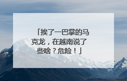 挨了一巴掌的马克龙，在越南说了些啥？危险！