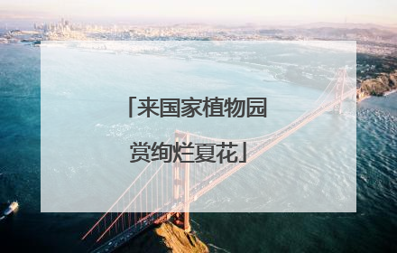 来国家植物园 赏绚烂夏花