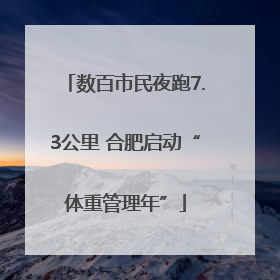 数百市民夜跑7.3公里 合肥启动“体重管理年”