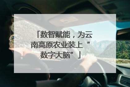 数智赋能，为云南高原农业装上“数字大脑”