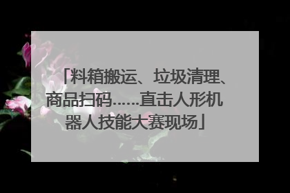 料箱搬运、垃圾清理、商品扫码……直击人形机器人技能大赛现场