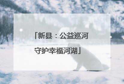 新县：公益巡河守护幸福河湖