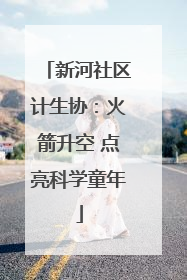 新河社区计生协：火箭升空 点亮科学童年