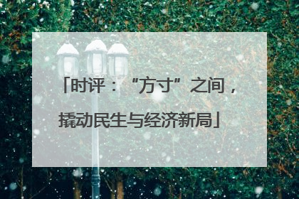 时评：“方寸”之间，撬动民生与经济新局