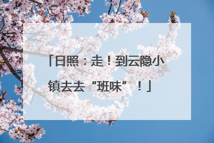 日照：走！到云隐小镇去去“班味”！