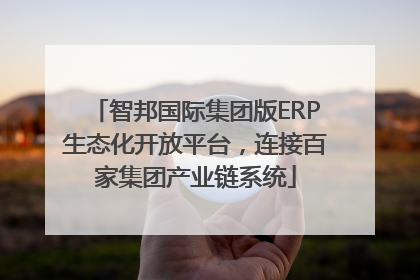 智邦国际集团版ERP生态化开放平台，连接百家集团产业链系统