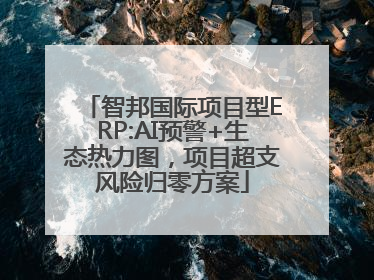 智邦国际项目型ERP:AI预警+生态热力图，项目超支风险归零方案