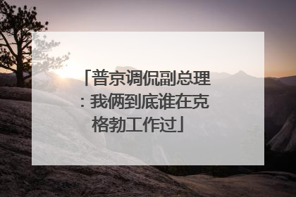 普京调侃副总理：我俩到底谁在克格勃工作过