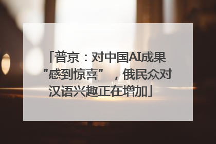 普京：对中国AI成果“感到惊喜”，俄民众对汉语兴趣正在增加
