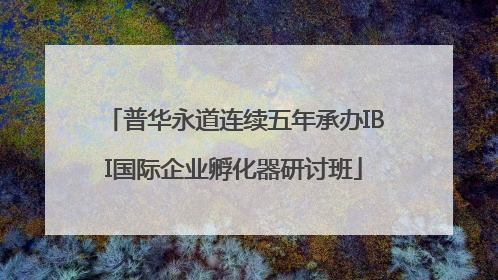 普华永道连续五年承办IBI国际企业孵化器研讨班