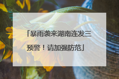 暴雨袭来湖南连发三预警！请加强防范
