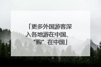 更多外国游客深入各地游在中国、“购”在中国