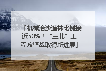 机械治沙造林比例接近50%！“三北”工程攻坚战取得新进展