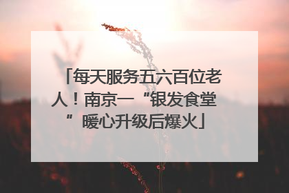 每天服务五六百位老人！南京一“银发食堂”暖心升级后爆火