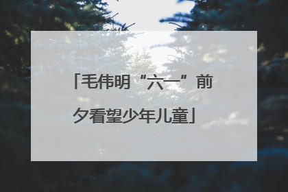毛伟明“六一”前夕看望少年儿童