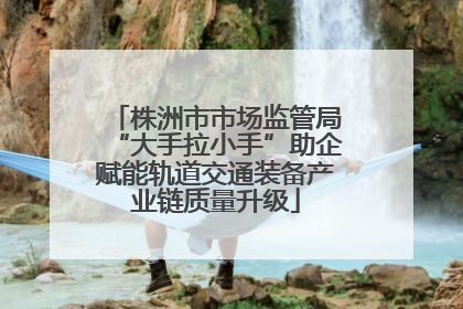 株洲市市场监管局“大手拉小手”助企赋能轨道交通装备产业链质量升级