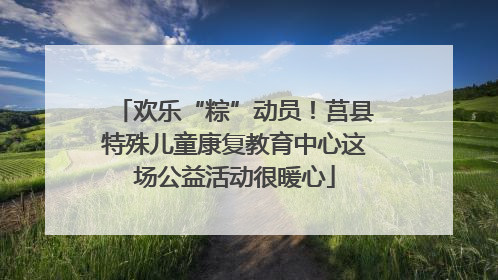 欢乐“粽”动员！莒县特殊儿童康复教育中心这场公益活动很暖心