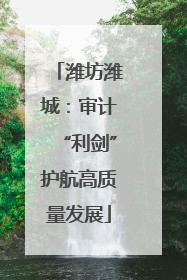潍坊潍城：审计“利剑”护航高质量发展