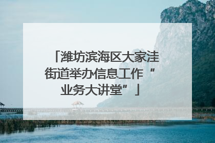 潍坊滨海区大家洼街道举办信息工作“业务大讲堂”