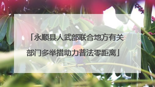 永顺县人武部联合地方有关部门多举措助力普法零距离