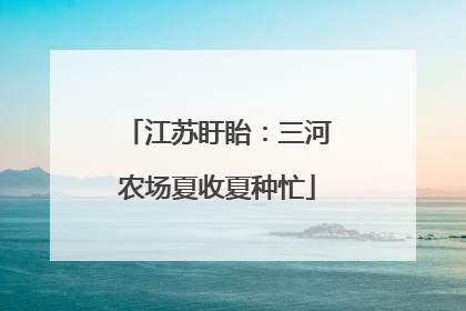 江苏盱眙：三河农场夏收夏种忙