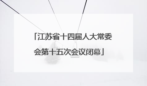 江苏省十四届人大常委会第十五次会议闭幕
