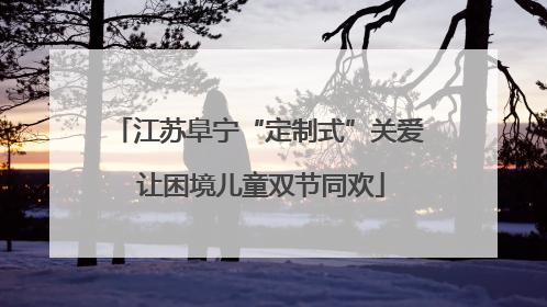 江苏阜宁“定制式”关爱 让困境儿童双节同欢