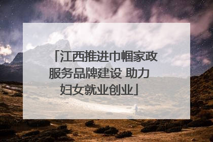 江西推进巾帼家政服务品牌建设 助力妇女就业创业