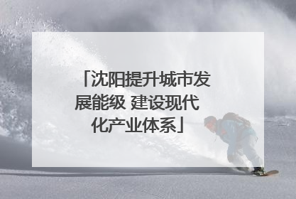 沈阳提升城市发展能级 建设现代化产业体系