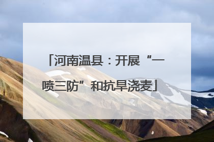 河南温县：开展“一喷三防”和抗旱浇麦