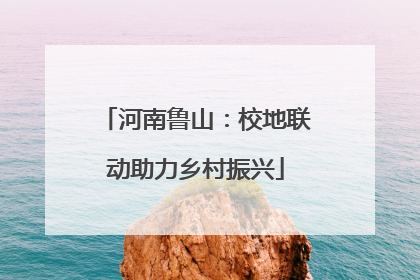 河南鲁山：校地联动助力乡村振兴