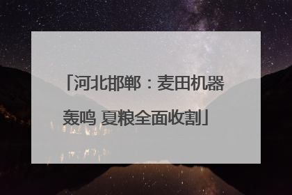 河北邯郸：麦田机器轰鸣 夏粮全面收割