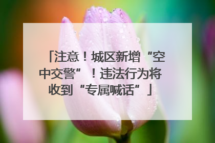 注意！城区新增“空中交警”！违法行为将收到“专属喊话”
