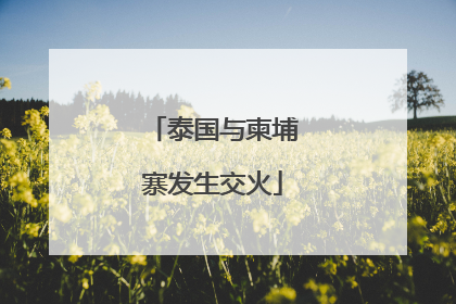 泰国与柬埔寨发生交火