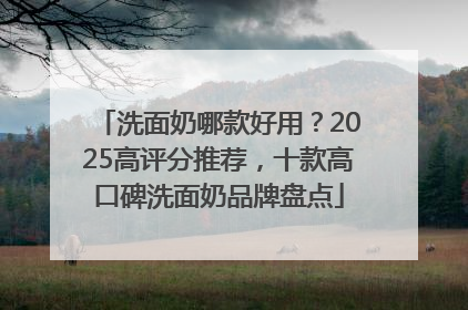 洗面奶哪款好用？2025高评分推荐，十款高口碑洗面奶品牌盘点