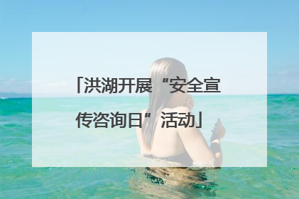 洪湖开展“安全宣传咨询日”活动
