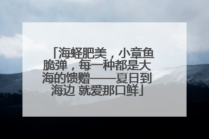 海蛏肥美，小章鱼脆弹，每一种都是大海的馈赠——夏日到海边 就爱那口鲜