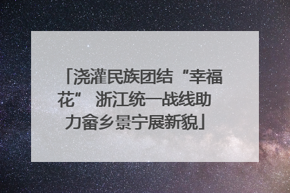 浇灌民族团结“幸福花” 浙江统一战线助力畲乡景宁展新貌