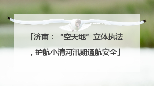 济南：“空天地”立体执法，护航小清河汛期通航安全
